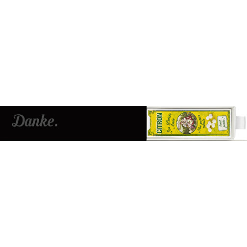 Dankebox Mini 'Les Petits Anis' - Schwarz , schwarz, Papier, Pappe, Satin, 14,20cm x 3,40cm x 3,40cm (Länge x Höhe x Breite), Bild 1