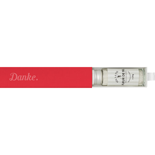 Dankebox Mini 'Fleur De Sel Aus Guérande' - Rot , rot, Papier, Pappe, Satin, 14,20cm x 3,40cm x 3,40cm (Länge x Höhe x Breite), Bild 1