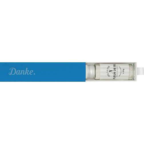 Dankebox Mini 'Fleur De Sel Aus Guérande' - Türkis , türkis, Papier, Pappe, Satin, 14,20cm x 3,40cm x 3,40cm (Länge x Höhe x Breite), Bild 1
