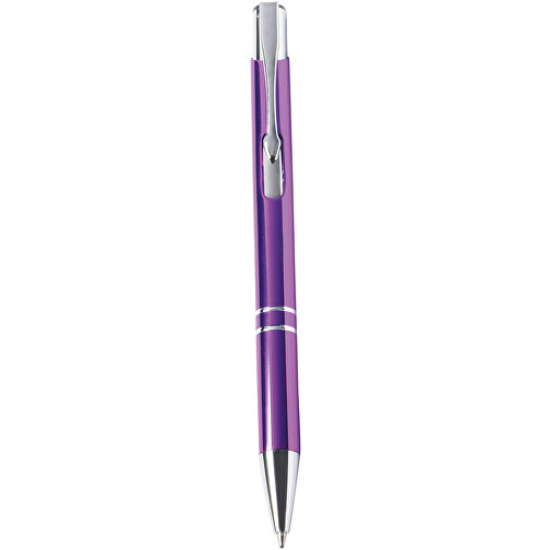 Aluminium-Kugelschreiber TUCSON , violett, Aluminium / Kunststoff, 13,70cm (Länge), Bild 1