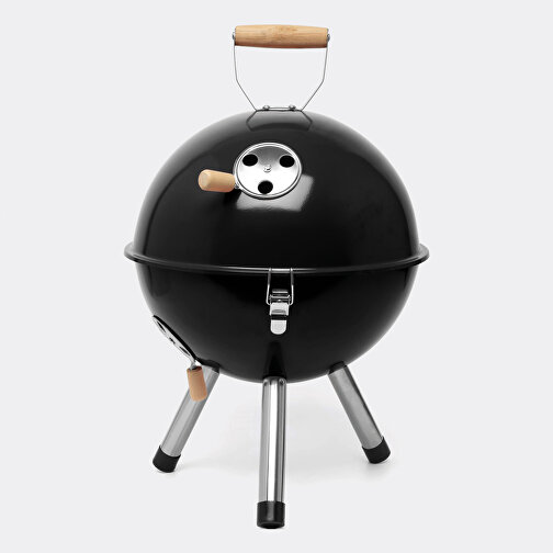 Kugelgrill COOKOUT , schwarz, Holz / Karbonstahl, 43,00cm (Höhe), Bild 3