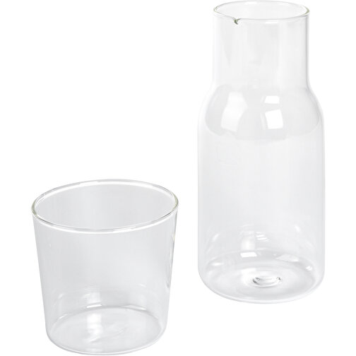 Glas-Karaffe Mit Trinkglas CALMY , transparent, Borosilikatglas, 17,00cm (Höhe), Bild 2