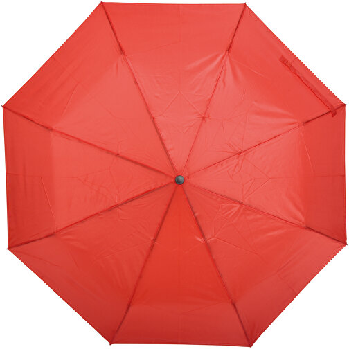 Vollautomatischer Windproof-Taschenschirm PLOPP , rot, Metall / Fiberglas / Polyester, , Bild 2