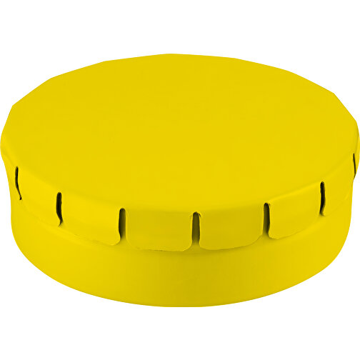 Runde Click-Blechdose 45 Mm , gelb, Metall, 1,50cm (Länge), Bild 1
