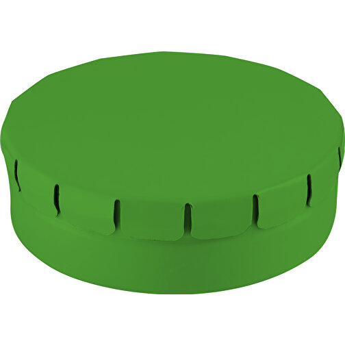 Runde Click-Blechdose 45 Mm , hell grün, Metall, 1,50cm (Länge), Bild 1