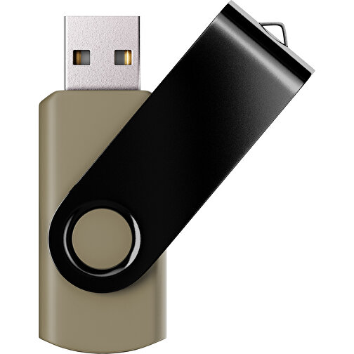USB-Stick SWING Color 2.0 64 GB , Promo Effects MB , gold / schwarz MB , 65 GB , Kunststoff/ Aluminium MB , 5,70cm x 1,00cm x 1,90cm (Länge x Höhe x Breite), Bild 1