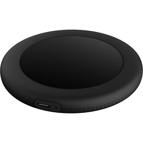 Wireless Charger REEVES-myMATOLA , Reeves, schwarz / schwarz, Kunststoff, Silikon, 1,05cm (Höhe), Bild 1