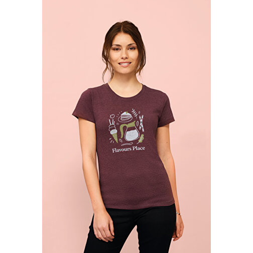 T-Shirt - Regent Fit Women , Sol´s, graue melange, Gekämmte Baumwolle, M, 63,00cm x 44,00cm (Länge x Breite), Bild 4