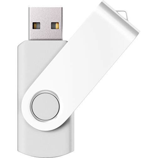 USB-Stick SWING Color 2.0 1 GB , Promo Effects MB , weiss MB , 1 GB , Kunststoff/ Aluminium MB , 5,70cm x 1,00cm x 1,90cm (Länge x Höhe x Breite), Bild 1