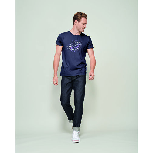 T-Shirt - Pioneer Men , Sol´s, französische navy, Organische Baumwolle, XL, 76,00cm x 57,00cm (Länge x Breite), Bild 4