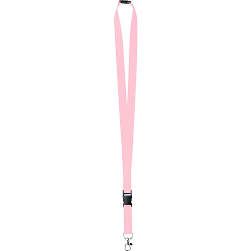 15 Mm Satin Sicherheits Lanyard , rosa, Satin, 92,00cm x 1,50cm (Länge x Breite), Bild 1