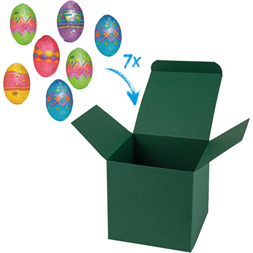 ColorBox Happy Eggs - Dunkelgrün , dunkelgrün, Pappe, 5,50cm x 5,50cm x 5,50cm (Länge x Höhe x Breite), Bild 1