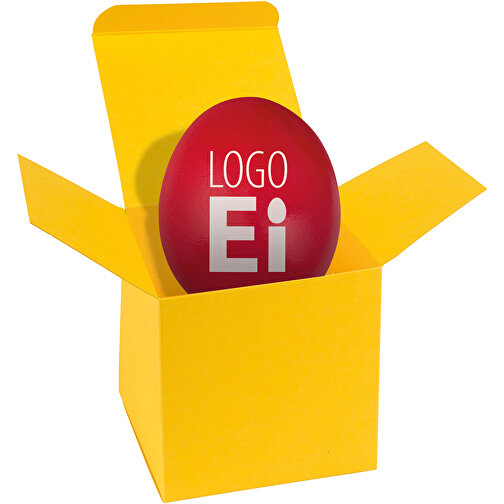 ColorBox LogoEi - Gelb - Rot , rot, Pappe, 5,50cm x 5,50cm x 5,50cm (Länge x Höhe x Breite), Bild 1