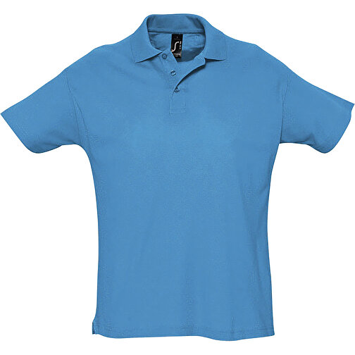 Polo Shirt - Summer Ii , Sol´s, aqua, Baumwolle, L, 74,00cm x 56,00cm (Länge x Breite), Bild 1