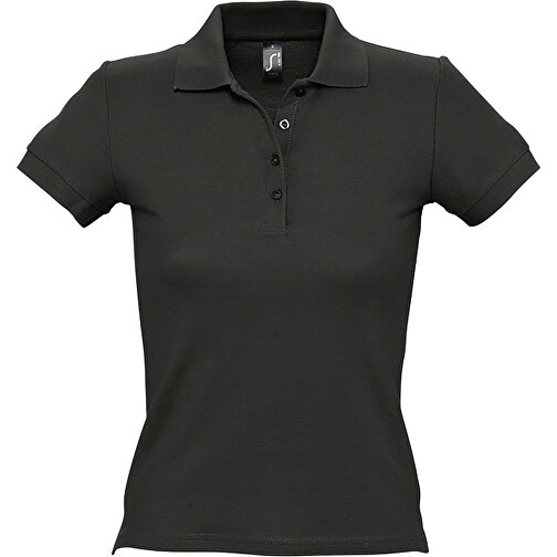 Polo Shirt - People , Sol´s, schwarz, Baumwolle, S, 61,00cm x 43,00cm (Länge x Breite), Bild 1