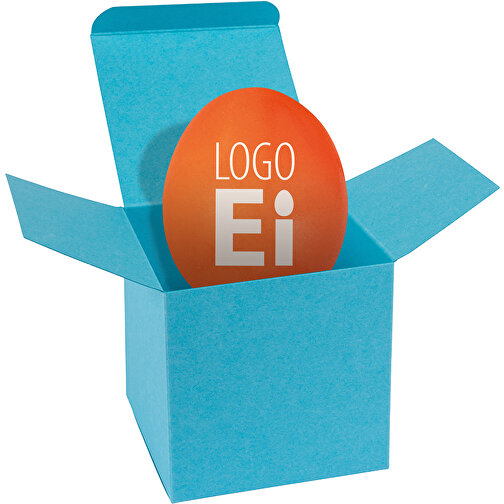 ColorBox LogoEi - Hellblau - Orange , orange, Pappe, 5,50cm x 5,50cm x 5,50cm (Länge x Höhe x Breite), Bild 1
