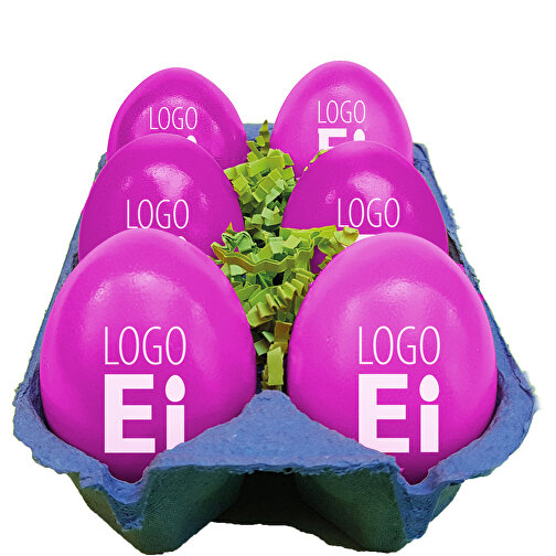 LogoEi 6er-Box - Blau - Pink , pink, Pappe, 11,00cm x 7,00cm x 16,00cm (Länge x Höhe x Breite), Bild 1