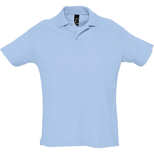 Polo Shirt - Summer Ii , Sol´s, himmelsblau-pique, Baumwolle, M, 72,00cm x 53,00cm (Länge x Breite), Bild 1