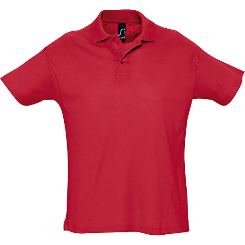Polo Shirt - Summer Ii , Sol´s, rot, Baumwolle, M, 72,00cm x 53,00cm (Länge x Breite), Bild 1