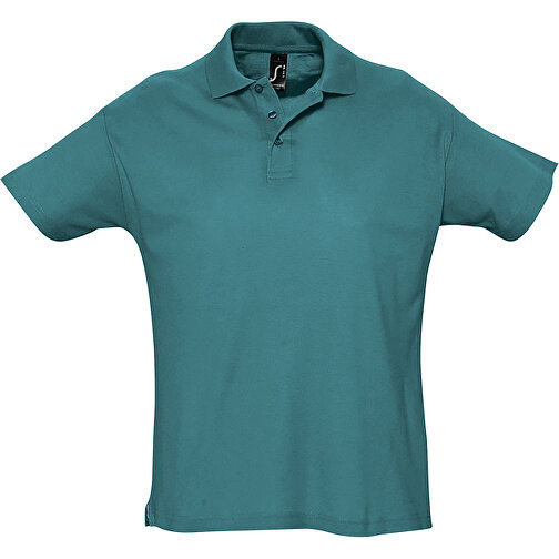 Polo Shirt - Summer Ii , Sol´s, entenblau, Baumwolle, XXL, 79,00cm x 62,00cm (Länge x Breite), Bild 1