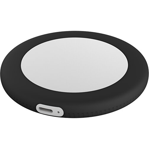 Wireless Charger REEVES-myMATOLA , Reeves, weiß / schwarz, Kunststoff, Silikon, 1,05cm (Höhe), Bild 1