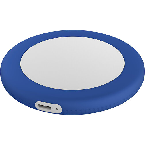 Wireless Charger REEVES-myMATOLA , Reeves, weiss / blau, Kunststoff, Silikon, 1,05cm (Höhe), Bild 1
