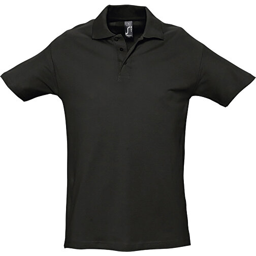 Polo Shirt - Spring Ii , Sol´s, schwarz, Baumwolle, XL, 76,00cm x 59,00cm (Länge x Breite), Bild 1