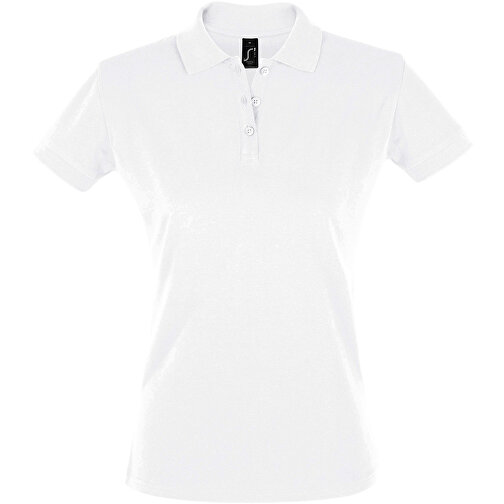 Polo Shirt - Perfect Women , Sol´s, weiß, Baumwolle, S, 63,00cm x 42,00cm (Länge x Breite), Bild 1