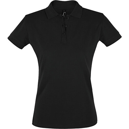 Polo Shirt - Perfect Women , Sol´s, schwarz, Baumwolle, S, 63,00cm x 42,00cm (Länge x Breite), Bild 1