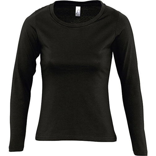 T-Shirt - Majestic , Sol´s, tiefschwarz, Baumwolle, XL, 66,00cm x 49,00cm (Länge x Breite), Bild 1