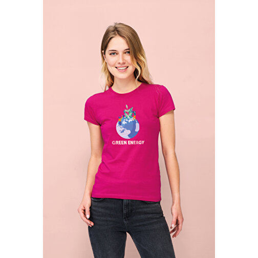 T-Shirt - Miss , Sol´s, orchideen-pink, Baumwolle, XL, 64,00cm x 49,00cm (Länge x Breite), Bild 4