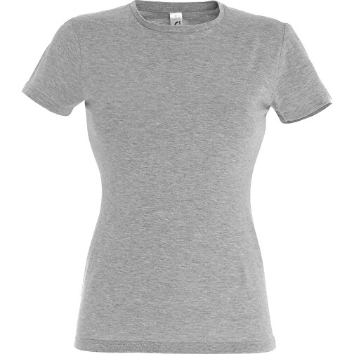 T-Shirt - Miss , Sol´s, graue melange, Baumwolle, XXL, 66,00cm x 52,00cm (Länge x Breite), Bild 1