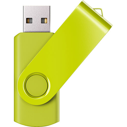 USB-Stick SWING Color 2.0 8 GB , Promo Effects MB , hellgrün MB , 8 GB , Kunststoff/ Aluminium MB , 5,70cm x 1,00cm x 1,90cm (Länge x Höhe x Breite), Bild 1