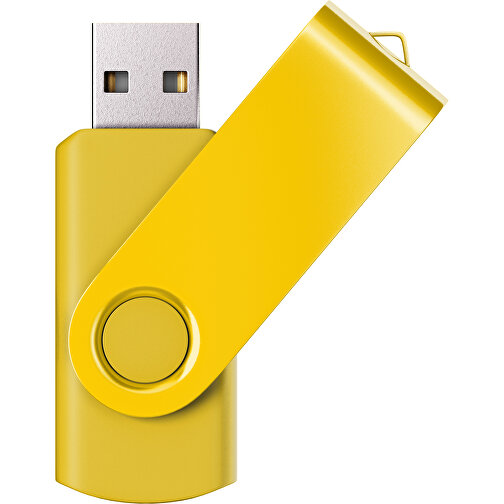 USB-Stick SWING Color 2.0 8 GB , Promo Effects MB , sonnengelb MB , 8 GB , Kunststoff/ Aluminium MB , 5,70cm x 1,00cm x 1,90cm (Länge x Höhe x Breite), Bild 1