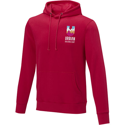 Charon Herren Kapuzenpullover , rot, Strick 50% Baumwolle, 50% Polyester, 240 g/m2, L, , Bild 2