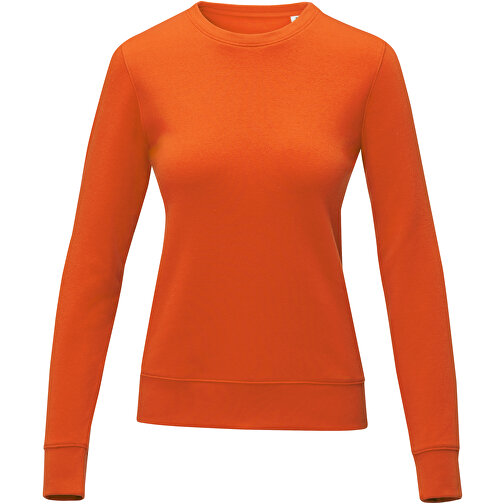 Zenon Damenpullover Mit Rundhalsausschnitt , orange, Strick 50% Baumwolle, 50% Polyester, 240 g/m2, L, , Bild 3