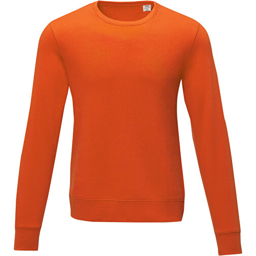 Zenon Herrenpullover Mit Rundhalsausschnitt , orange, Strick 50% Baumwolle, 50% Polyester, 240 g/m2, L, , Bild 3