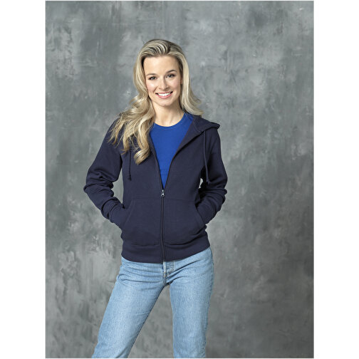 Theron Damen Kapuzenpullover Mit Reißverschluss , blau, Strick 50% Baumwolle, 50% Polyester, 240 g/m2, 2XL, , Bild 6