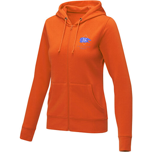 Theron Damen Kapuzenpullover Mit Reissverschluss , orange, Strick 50% Baumwolle, 50% Polyester, 240 g/m2, XS, , Bild 2