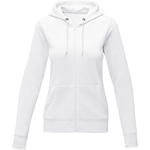 Theron Damen Kapuzenpullover Mit Reissverschluss , weiss, Strick 50% Baumwolle, 50% Polyester, 240 g/m2, XS, , Bild 3