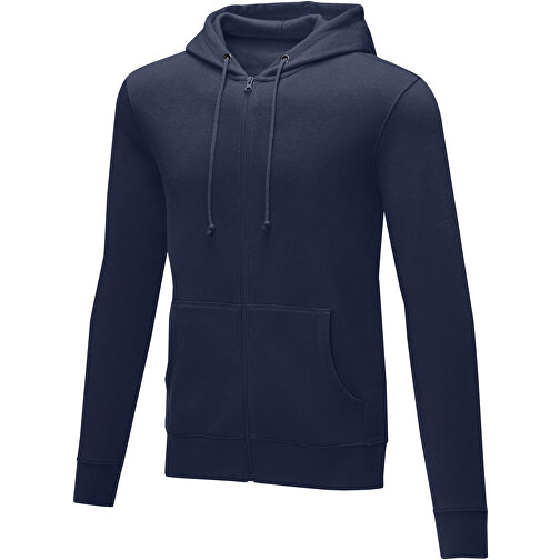 Theron Herren Kapuzenpullover Mit Reissverschluss , navy, Strick 50% Baumwolle, 50% Polyester, 240 g/m2, 3XL, , Bild 1