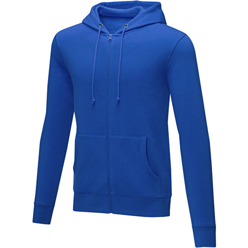 Theron Herren Kapuzenpullover Mit Reissverschluss , blau, Strick 50% Baumwolle, 50% Polyester, 240 g/m2, M, , Bild 1