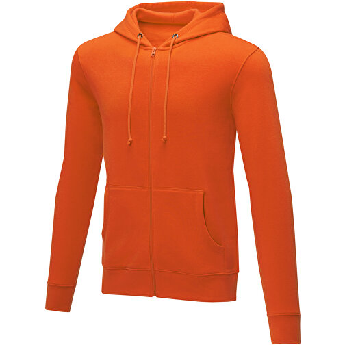 Theron Herren Kapuzenpullover Mit Reissverschluss , orange, Strick 50% Baumwolle, 50% Polyester, 240 g/m2, XL, , Bild 1