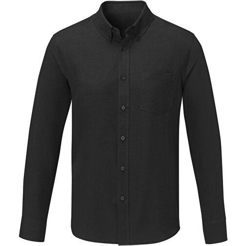 Pollux Herrenhemd Mit Langen Ärmeln , schwarz, Oxford-Gewebe 55% Baumwolle, 45% Polyester, 130 g/m2, XL, , Bild 3