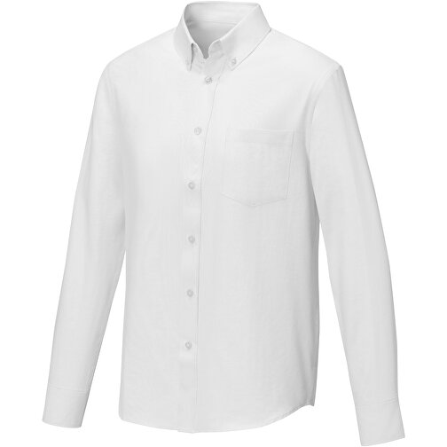 Pollux Herrenhemd Mit Langen Ärmeln , weiss, Oxford-Gewebe 55% Baumwolle, 45% Polyester, 130 g/m2, 5XL, , Bild 1