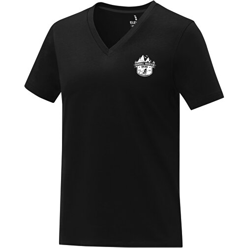 Somoto T-Shirt Mit V-Ausschnitt Für Damen , Green Concept, schwarz, Single jersey Strick 100% Baumwolle, 160 g/m2, M, , Bild 2