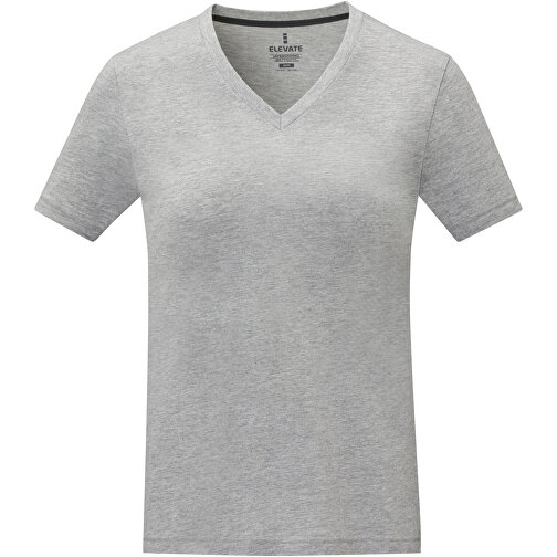 Somoto T-Shirt Mit V-Ausschnitt Für Damen , Green Concept, heather grau, Single jersey Strick 90% Baumwolle, 10% Viskose, 160 g/m2, S, , Bild 3