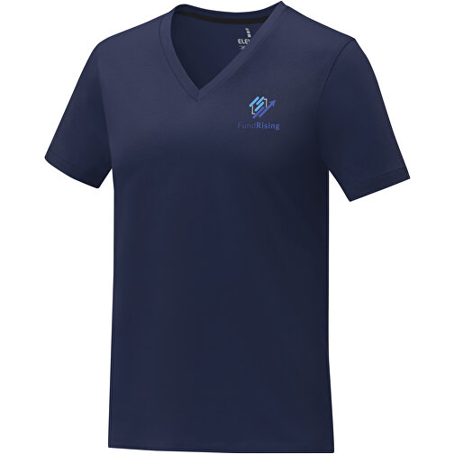 Somoto T-Shirt Mit V-Ausschnitt Für Damen , Green Concept, navy, Single jersey Strick 100% Baumwolle, 160 g/m2, XXL, , Bild 2