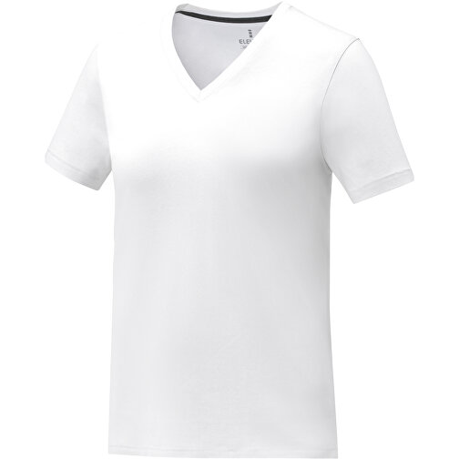 Somoto T-Shirt Mit V-Ausschnitt Für Damen , Green Concept, weiß, Single jersey Strick 100% Baumwolle, 160 g/m2, XXL, , Bild 1