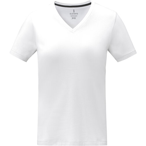 Somoto T-Shirt Mit V-Ausschnitt Für Damen , Green Concept, weiss, Single jersey Strick 100% Baumwolle, 160 g/m2, XS, , Bild 3